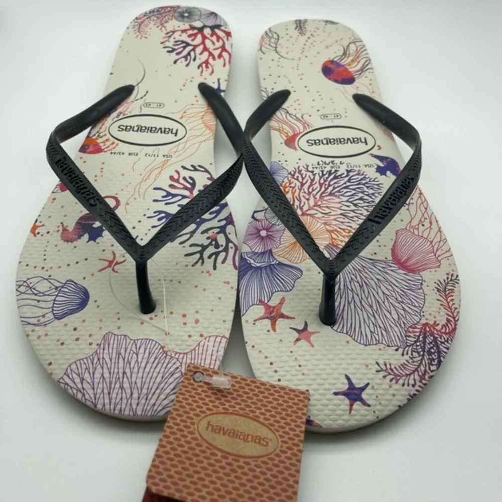 🧜‍♀️HOST PICK 🔱 Havaianas Slim Seabed Flip Flop Sandal, SAND GREY, Sz 11/12, NWT - Picture 5 of 10